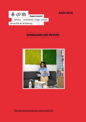 Sommaire Des Revues Aout 2026