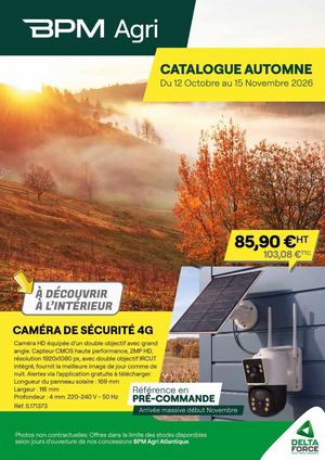 BPM AGRI CATALOGUE AUTOMNE 2026
