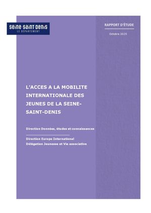 Etude Acces Mobilite Internationale Jeunes Ssd