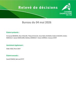 28 Relevé De Décisions Du Bureau Du 04 Mai 2026