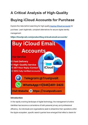 A Critical Analysis Of High Quality Buying I Cloud Accounts For Purchase