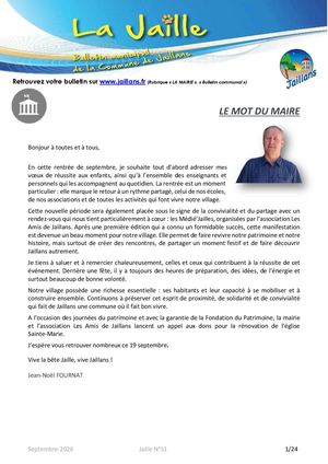 Bulletin Numéro 51 Sept 2026