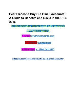 A Practical USA Guide to Old Gmail Accounts: Providers, Benefits, and Potential Risks