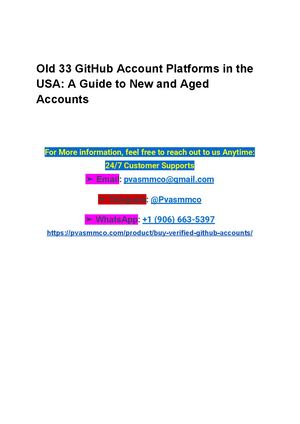 Best 33 GitHub Account Websites in 2026: A Guide to New & Aged Options in the USA
