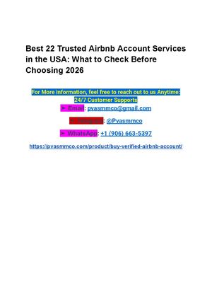 Best 22 Airbnb Account Platforms in the USA: Exploring Verification and Account Security