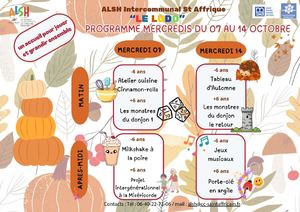 Programme Mercredis Octobre 2026