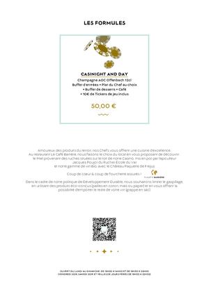 Carte Restaurant Ete 2026