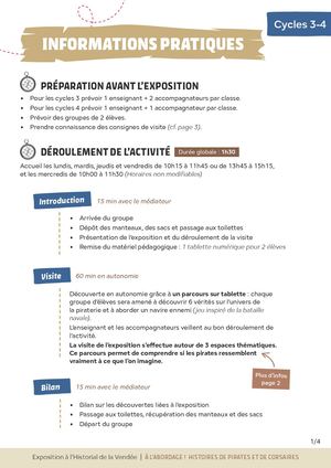 Infos Pratiques - Pirates C3-C4