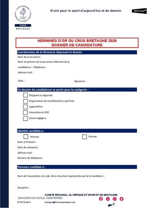 Dossier De Candidature Et Ri Hermines 2026