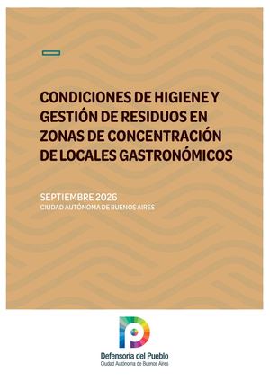 Condiciones de higiene y gestión de residuos en zonas de concentración de locales gastronómicos