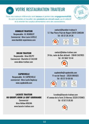 Restauration Liste Des Traiteurs