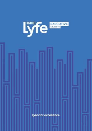 Institut Lyfe Executive Education - 2026-2027