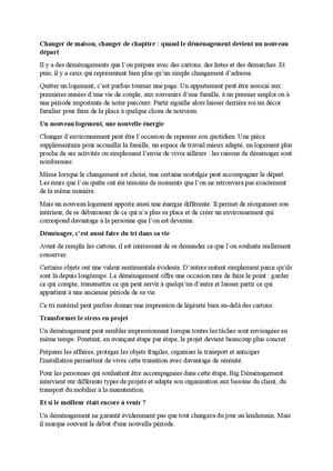 Déménagement