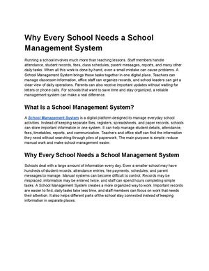 Why Every School Needs A School Management System