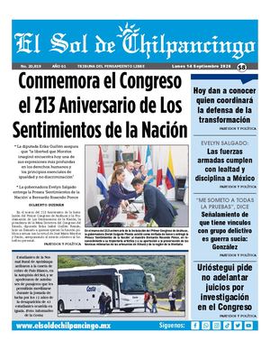 El Sol De Chilpancingo 14 Septiembre 2026 Compressed