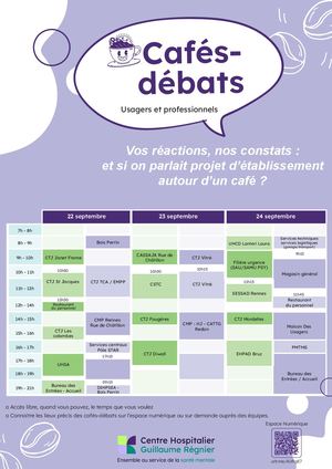Cafés-débats Planning