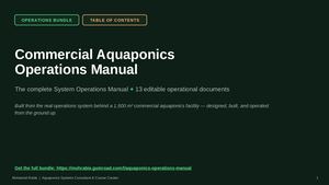 Commercial Aquaponics Operations Manual