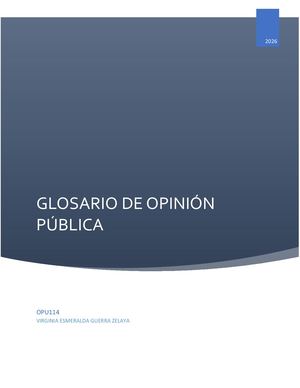 Glosario De Opinión Pública Completo
