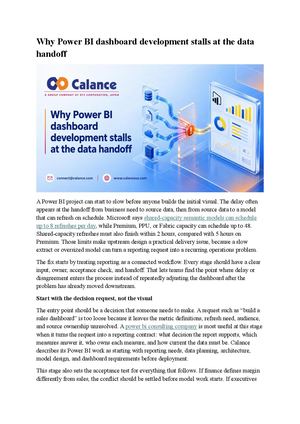 Why Power Bi Dashboard Development Stalls At The Data Handoff