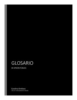 Glosario De Opinión Pública
