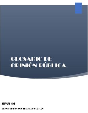 GLOSARIO DE OPINIÓN PÚBLICA