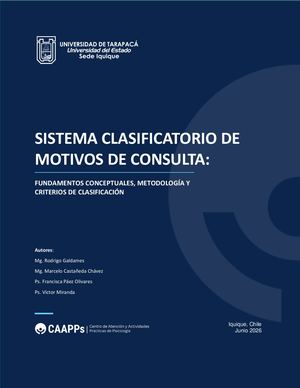 V 2 Sistema Clasificatorio De Motivos De Consulta