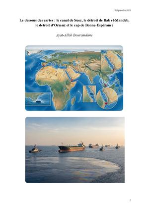 Le dessous des cartes : le canal de Suez, le détroit de Bab el-Mandeb, le détroit d’Ormuz et le cap de Bonne-Espérance