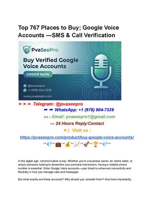 Top 767 Places To Buy; Google Voice Accounts —Sms & Call Verification