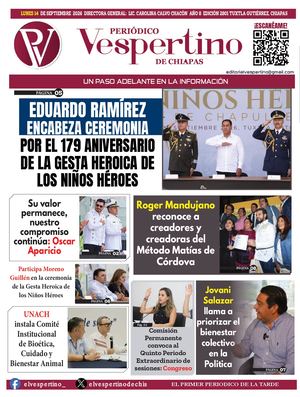 Vespertino De Chiapas 14 De Septiembre 2026