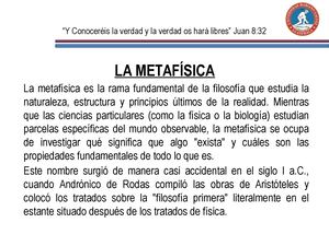 La Metafísica