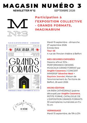 Magasin numéro 3 - Newsletter de septembre 2026