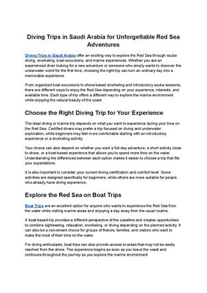 Diving Trips In Saudi Arabia For Unforgettable Red Sea Adventures