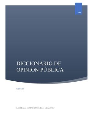 Glosario De Opinión Pública