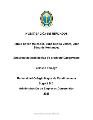 Encuesta Chocorramo 2026