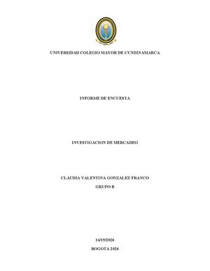 Informe Encuesta Juan Valdez