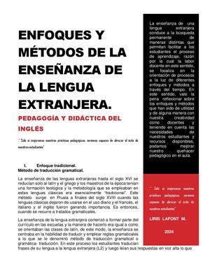 Enfoques Y Métodos Enseñanza Del Ingles 2024