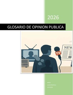 Glosario De Opinión Pública