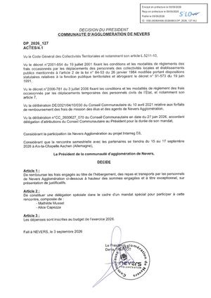 DP 2026 127 Mandat Special Interreg E6
