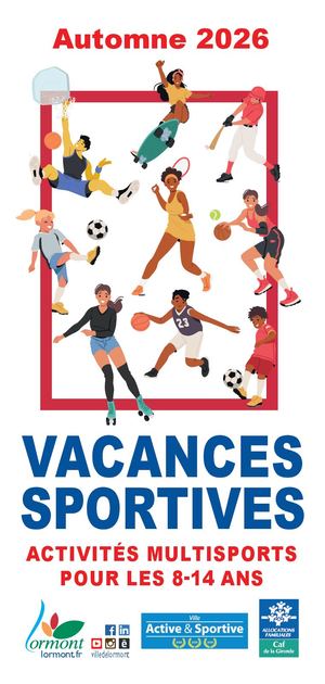 Vacances sportives 8 à 14 ans oct. 2026