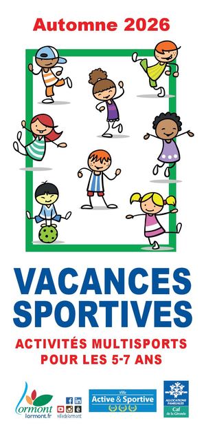 Vacances sportives 5 à 7 ans oct. 2026