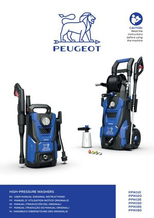 Notices Nettoyeurs haute pression Peugeot Outillage