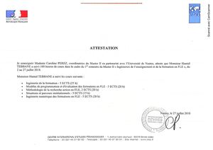 Belc 2018 Attestation Etude Master 2