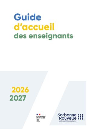 Guide d'accueil des enseignants 2026-2027