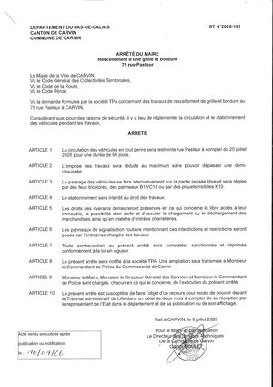 TRAVAUX DE RESCELLEMENT D'UNE GILLE ET BORDURE_75 RUE PASTEUR_ENT TPA