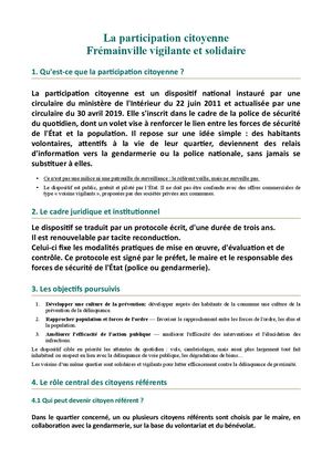 Participation Citoyenne: compte rendu réunion du 10 septembre 2026