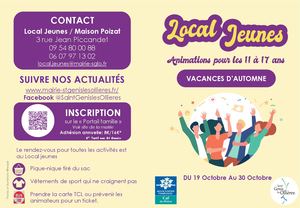 LOCAL JEUNES : Programme Octobre 2026