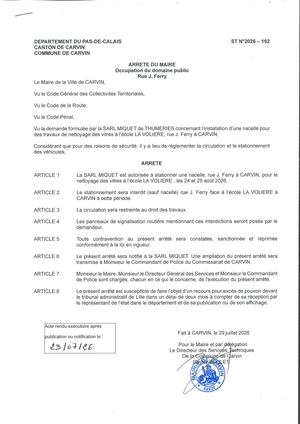 OCCUPTION DU DOMAINE PUBLIC_RUE J.FERRY_ENT SARL MIQUET