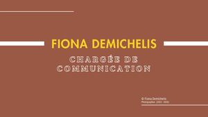 Fiona Demichelis Portfolio Communication