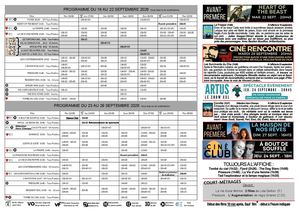 Programme du 16 au 29 septembre 2026 du cinema Le Travelling d'Agde