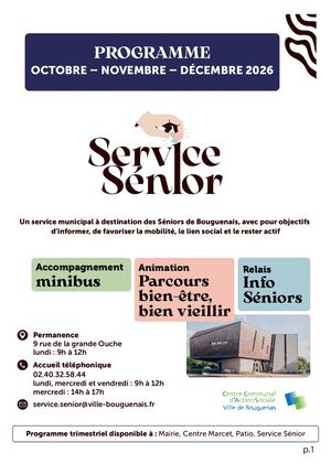 Programme Service Senior Octobre Novembre Decembre
